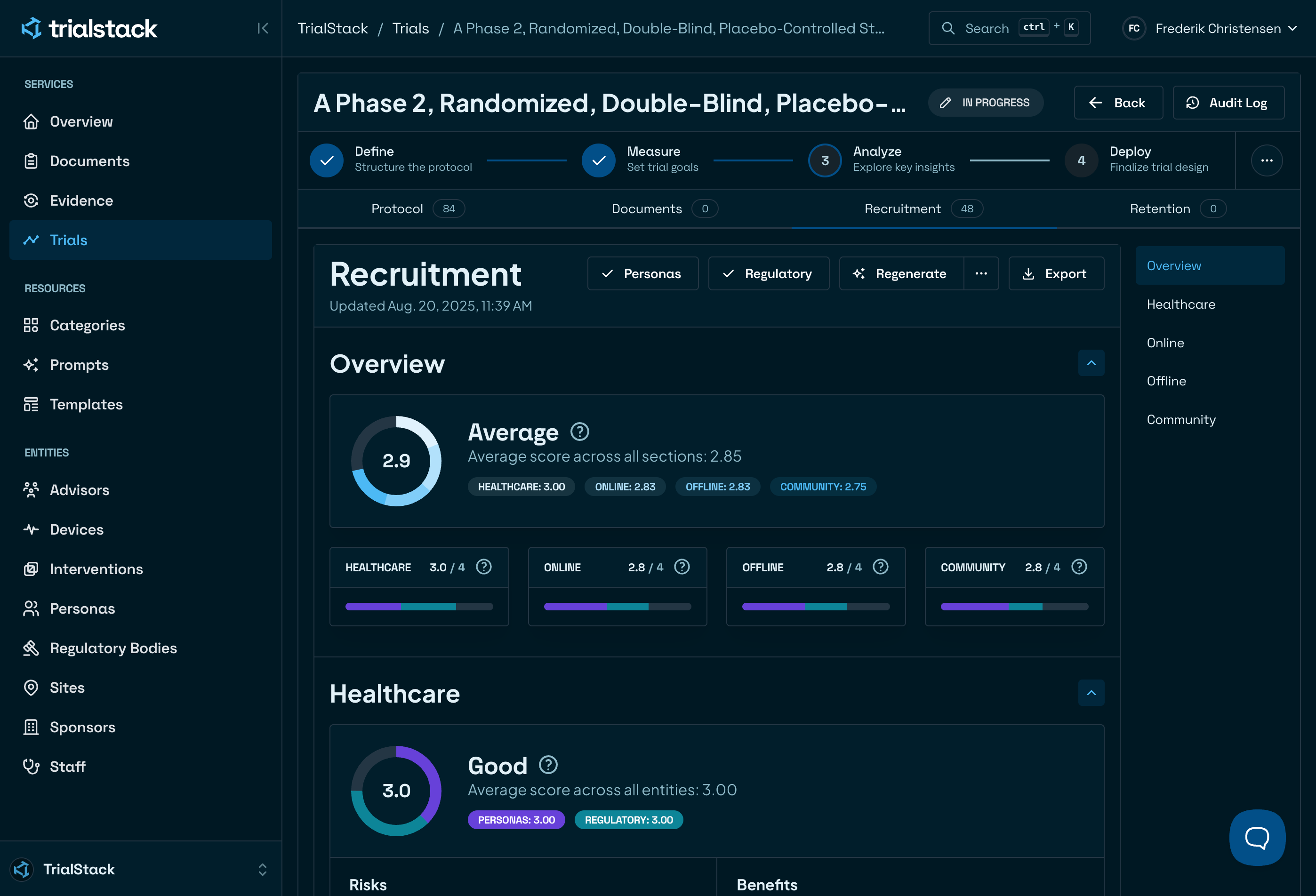 Dashboard mockup showing analytics and reporting features
