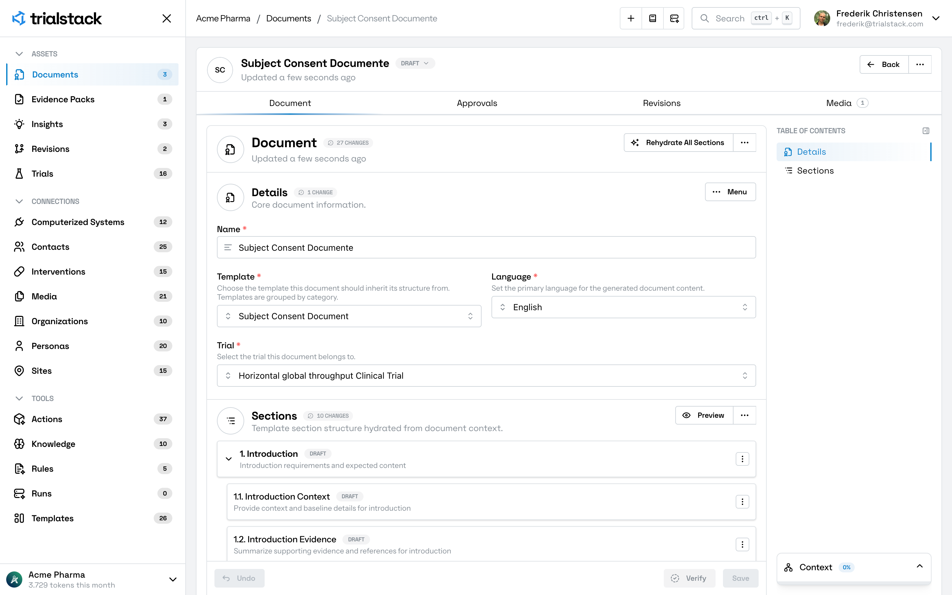 Medical writing documents preview